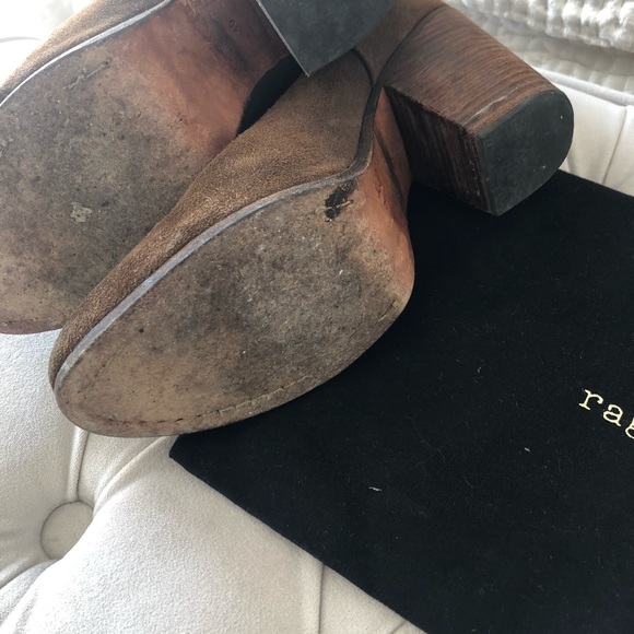 RAG & BONE NEWBURY ANKLE BOOTS SUEDE BROWN 40 - Picture 3 of 6